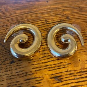 Statement Monet gold toned earrings